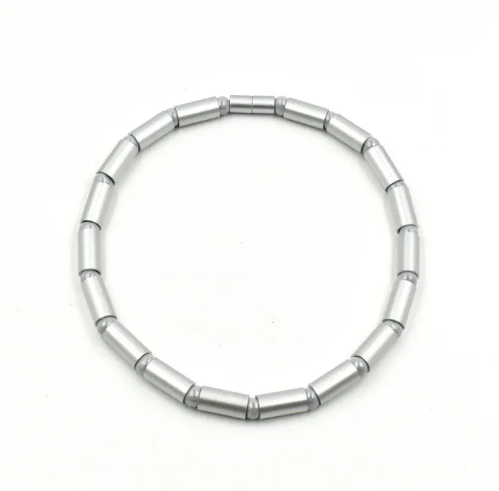 Aluminum Cylinder Necklace | Silver