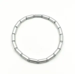Aluminum Cylinder Necklace | Silver