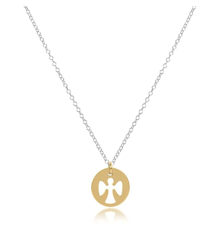 E Newton Guardian Angel Charm Necklace - Mixed Metal