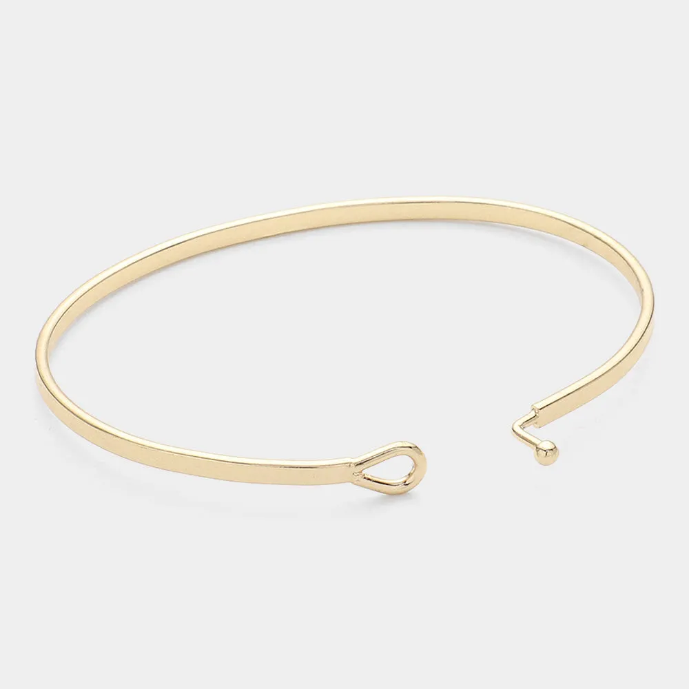 iLLASPARKZ "Drippin" Thin Brass Metal Hook Bracelet