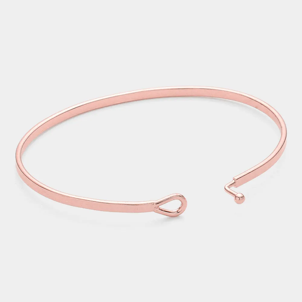 iLLASPARKZ "Forever together" Thin Brass Metal Hook Bracelet