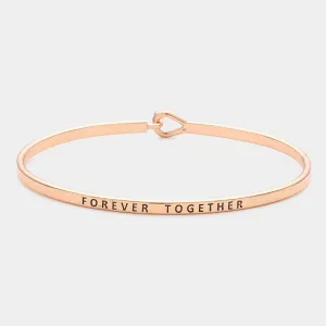 iLLASPARKZ "Forever together" Thin Brass Metal Hook Bracelet