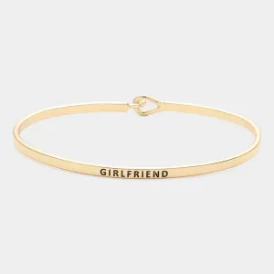 iLLASPARKZ "Girlfriend" Thin Brass Metal Hook Bracelet