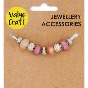 Large Hole Beads Pink