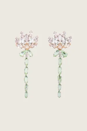 SIMONE ROCHA CARNATION CRYSTAL  EARRINGS - PINK