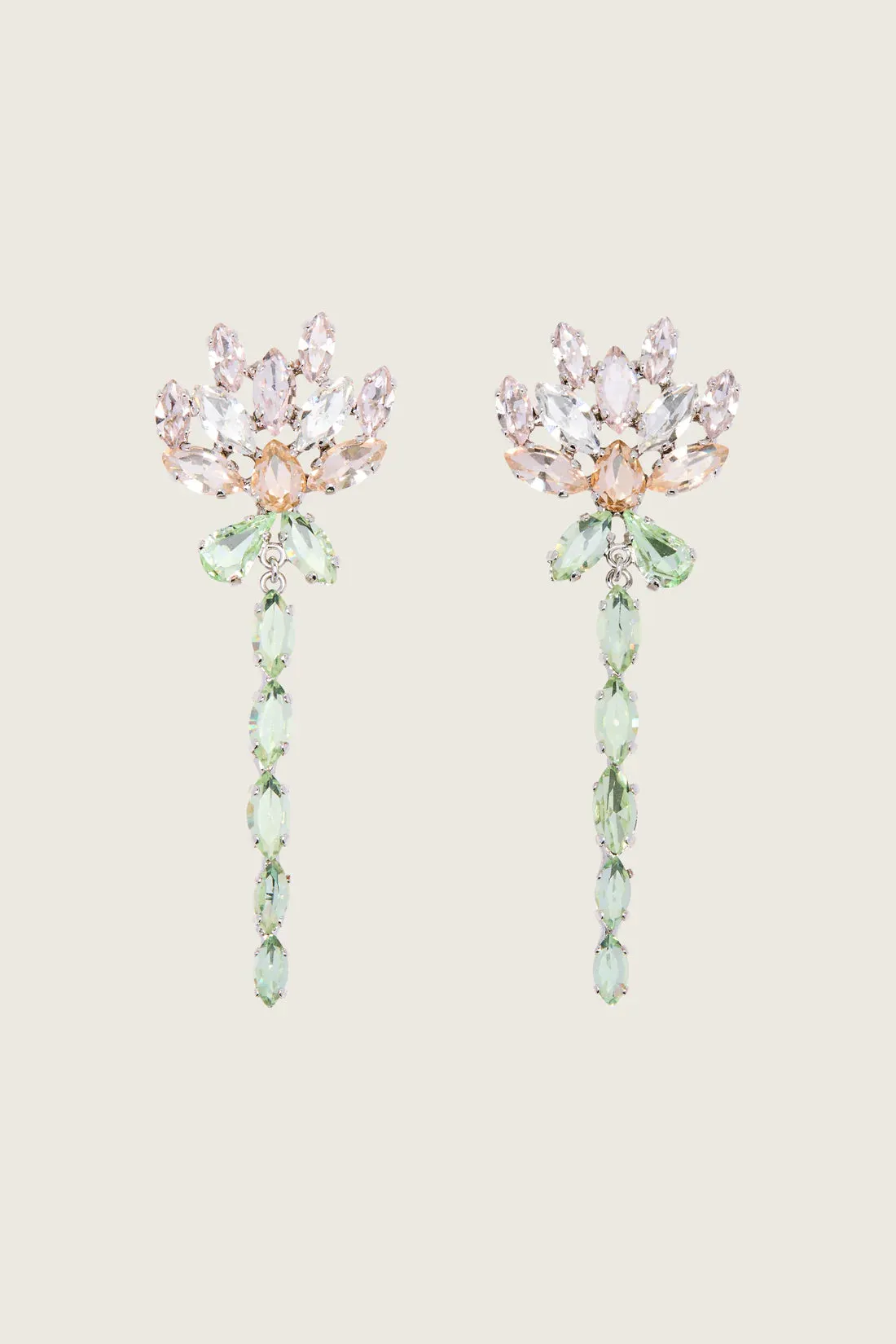 SIMONE ROCHA CARNATION CRYSTAL  EARRINGS - PINK
