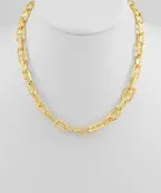 Textured Metal Casting Chain Necklace
