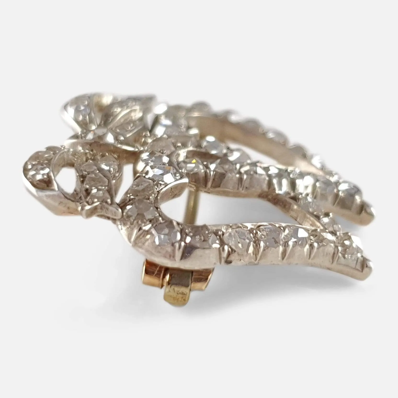Victorian Diamond Witches Heart Brooch