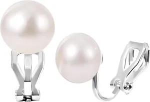 Wedding Gifts - Freshwater Cultured Real Pearl Clip On Earrings Comfortable Genuine Pearl Non Pierced Ears Jewelry for Women Bridal